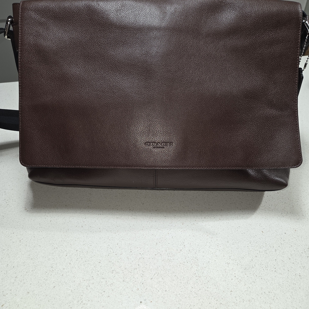 Coach Brown Leather Messenger
